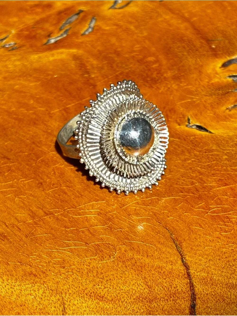 Sterling Silver Sunburst  Filigree Ring - Women Jewelry